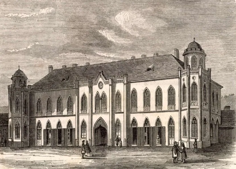 A pécsváradi városháza 1866 körül