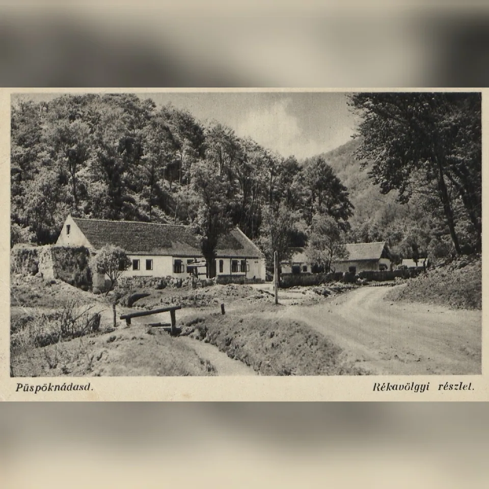 Mecseknádasdi tájkép egy 1933 körül készült képeslapon