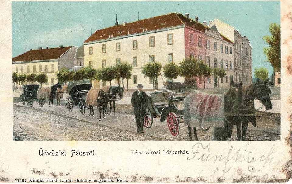 A pécsi közkórház 1905 körül