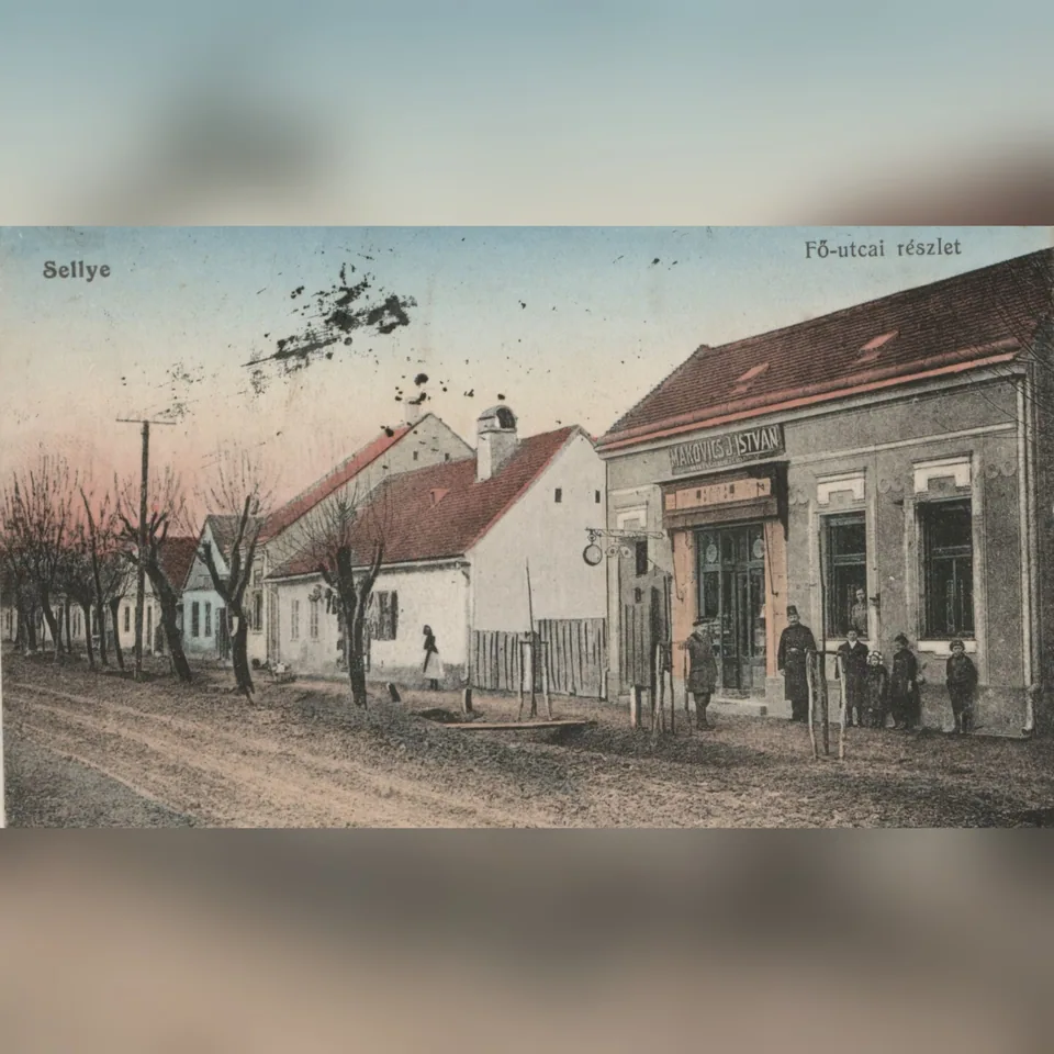 Utcakép Sellyéről az 1920-as évekből