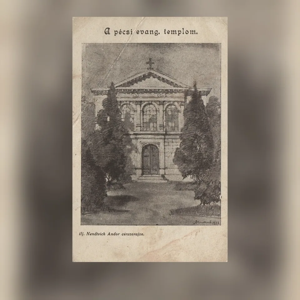A pécsi evangélikus templom az 1920-as évek első felében