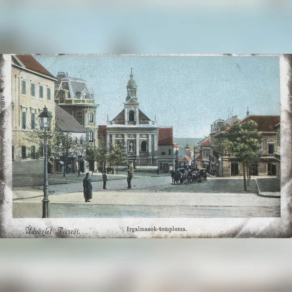 A pécsi Irgalmasok temploma 1912 körül