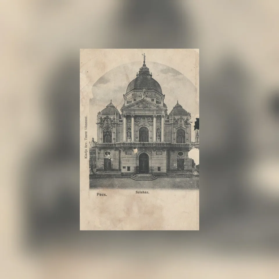 A Pécsi Nemzeti Színház épülete 1908 körül