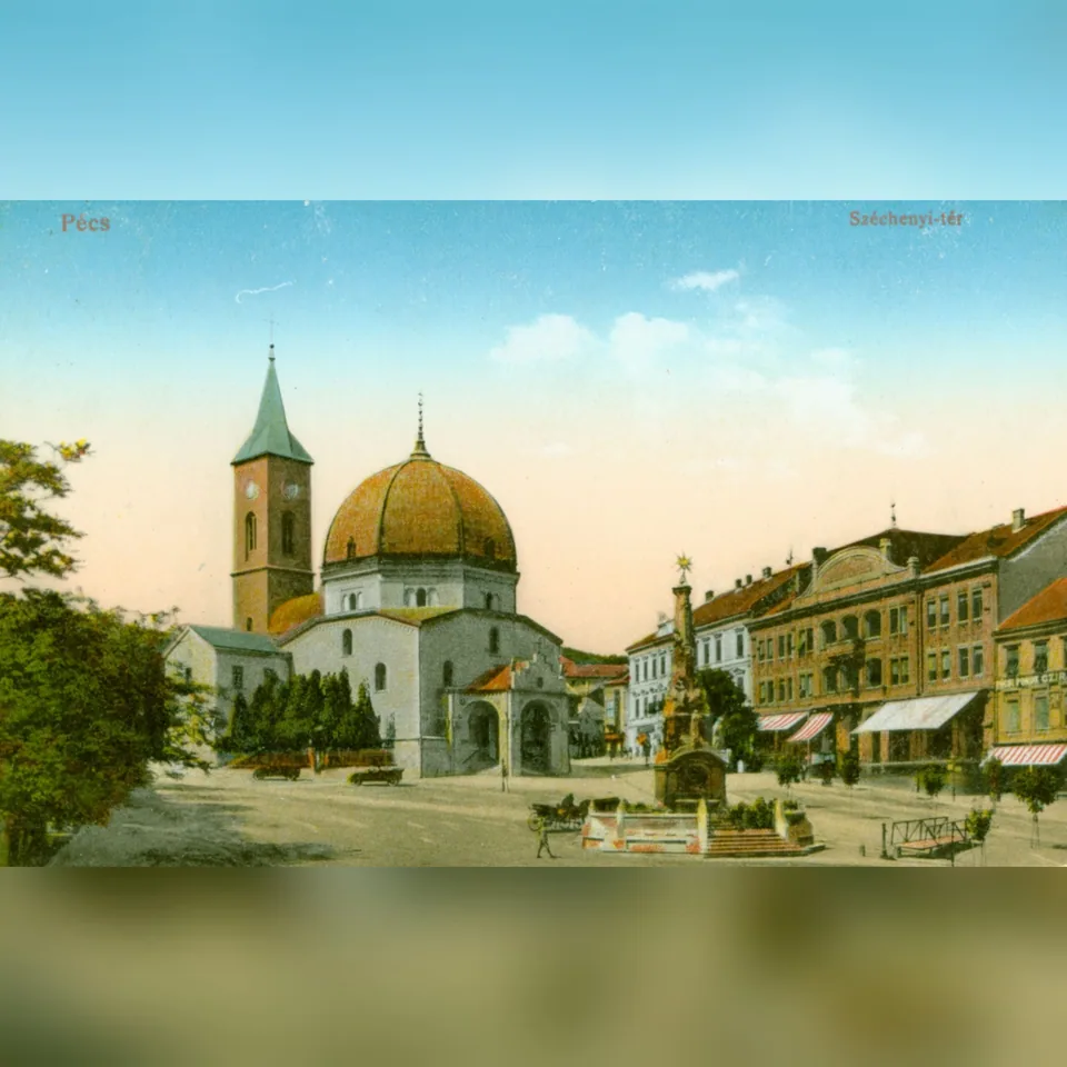 A pécsi Széchenyi tér 1910 körül