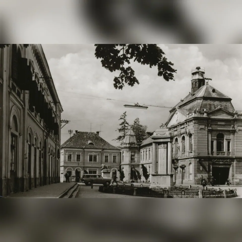 A Zrínyi tér Szigetváron az 1970-es évek végén, 1980-as évek elején