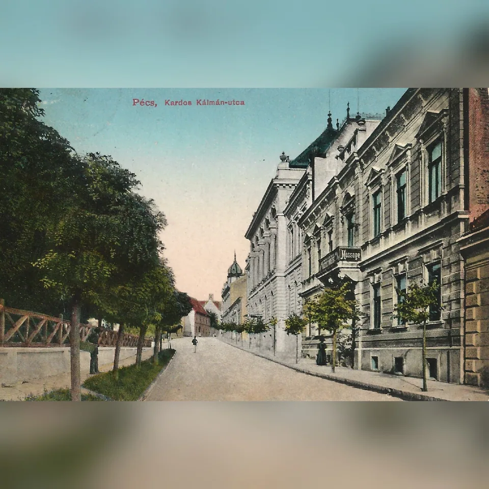 A pécsi Janus Pannonius (akkor: Kardos Kálmán) utca 1913 körül