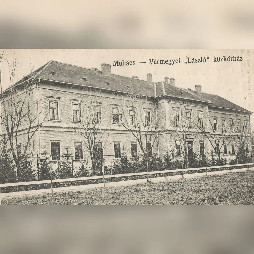 A mohácsi kórház épülete az 1920-es években