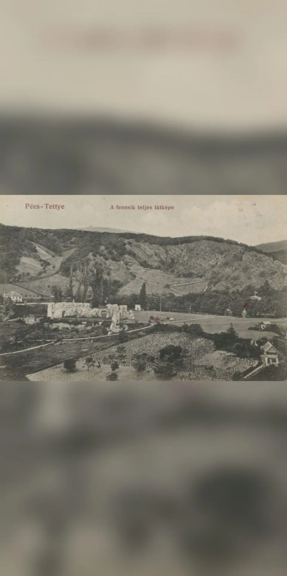 A Tettye fennsíkja egy 1910 körüli képeslapon