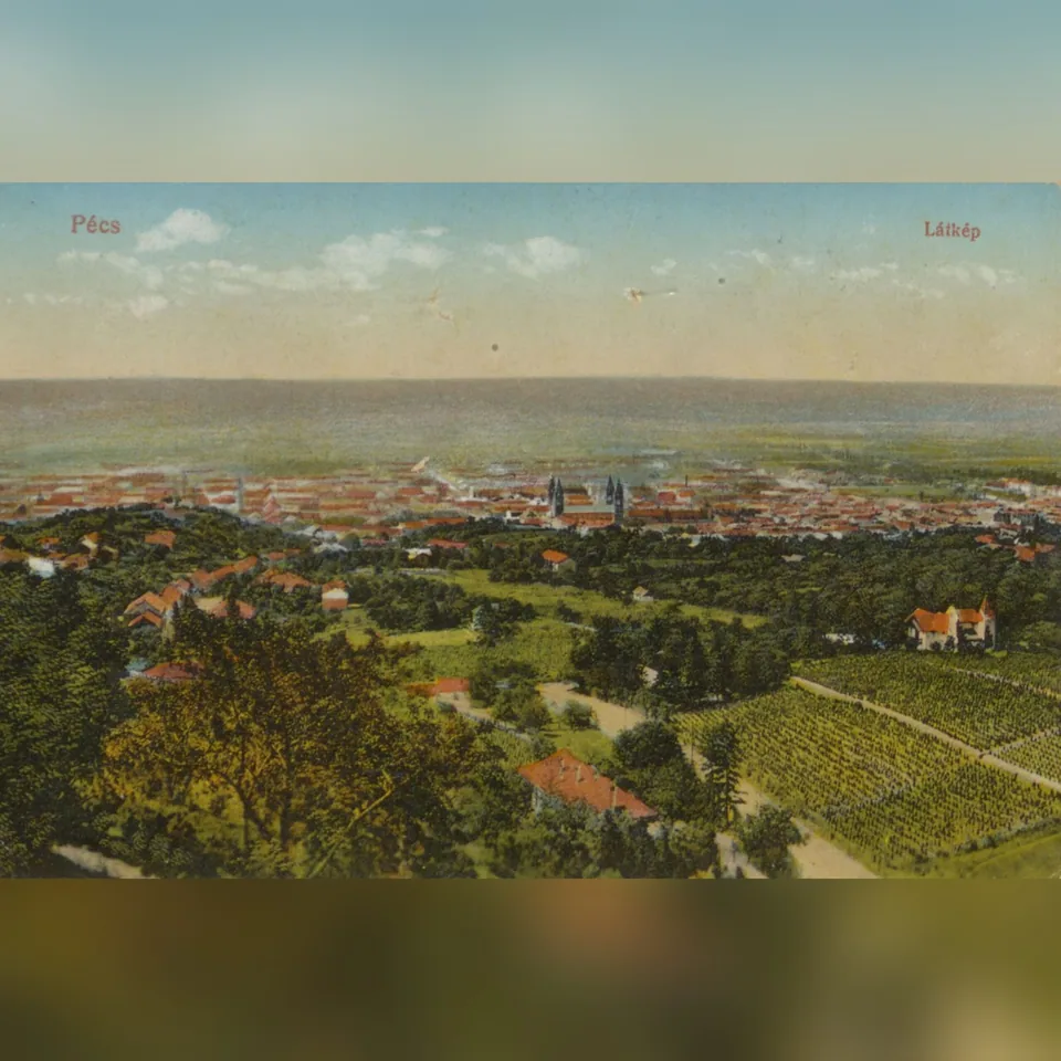 Pécs látképe az első világháború előtti időszakban