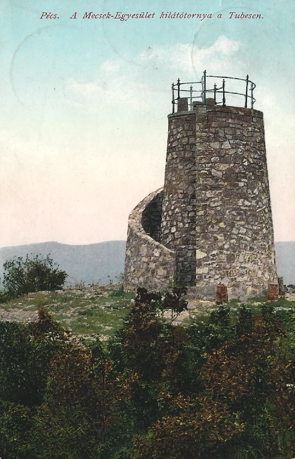 A tubesi kilátótorony 1912 körül