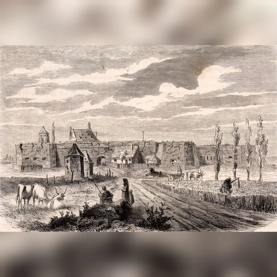 A szigetvári vár 1867 körüli metszeten